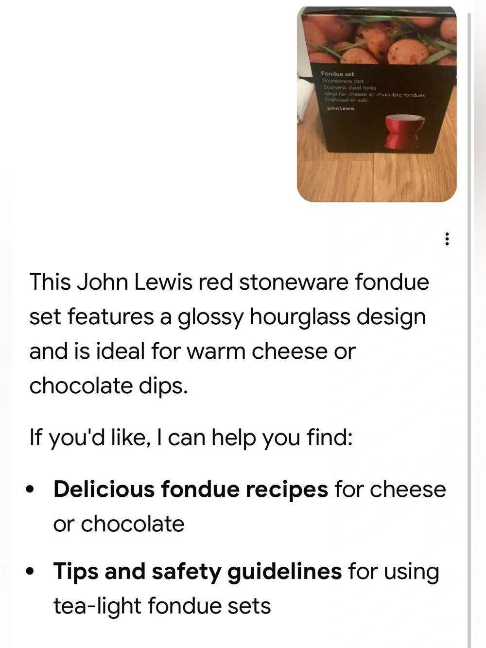 #2927**Red Stoneware Fondue Set